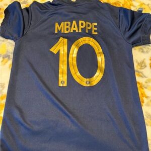 Mbappe  10 Boys Blue Soccer Jersey